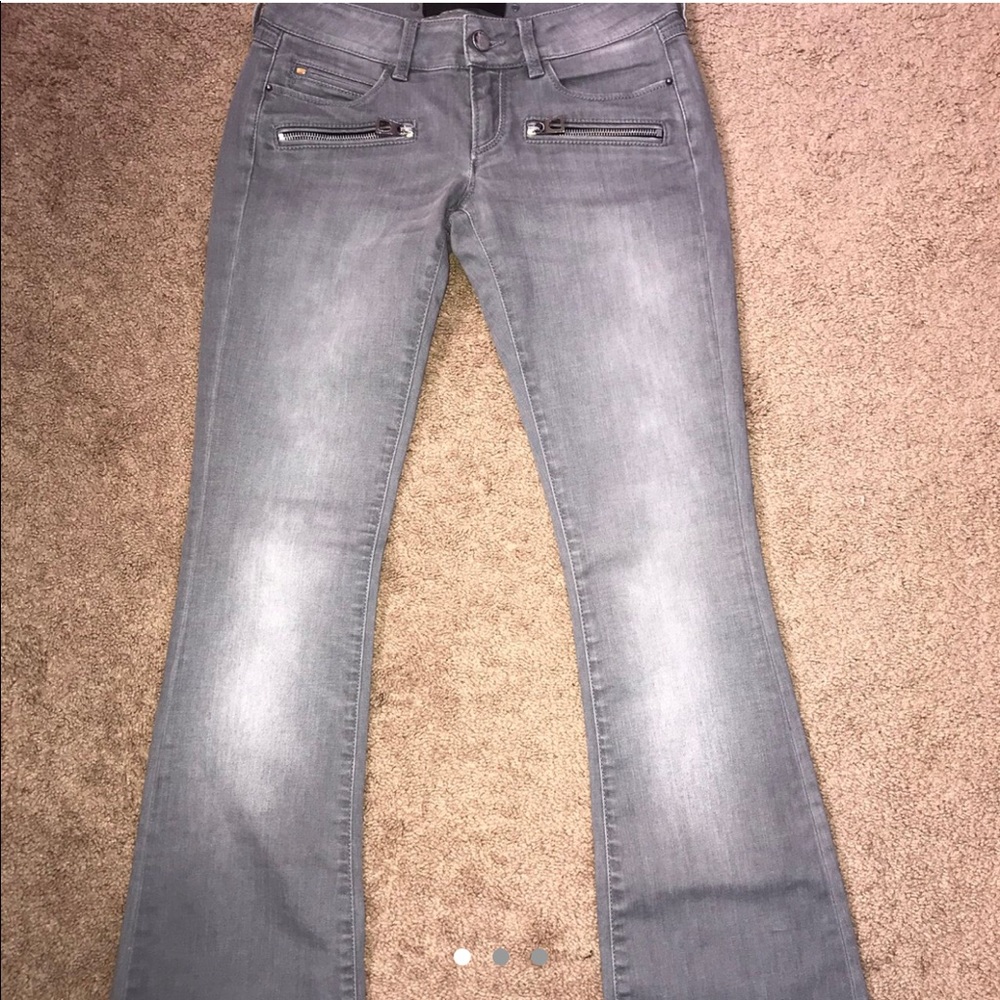 grey vintage flared jeans